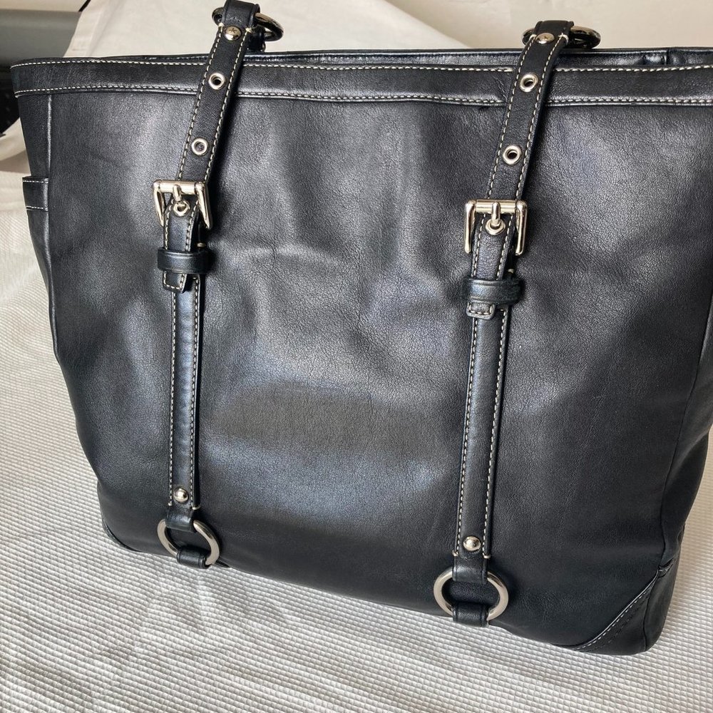 Coach Black Leather Gallery Tote 60820-F11525